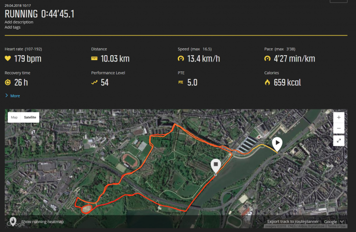 First 10km in 44mins!
